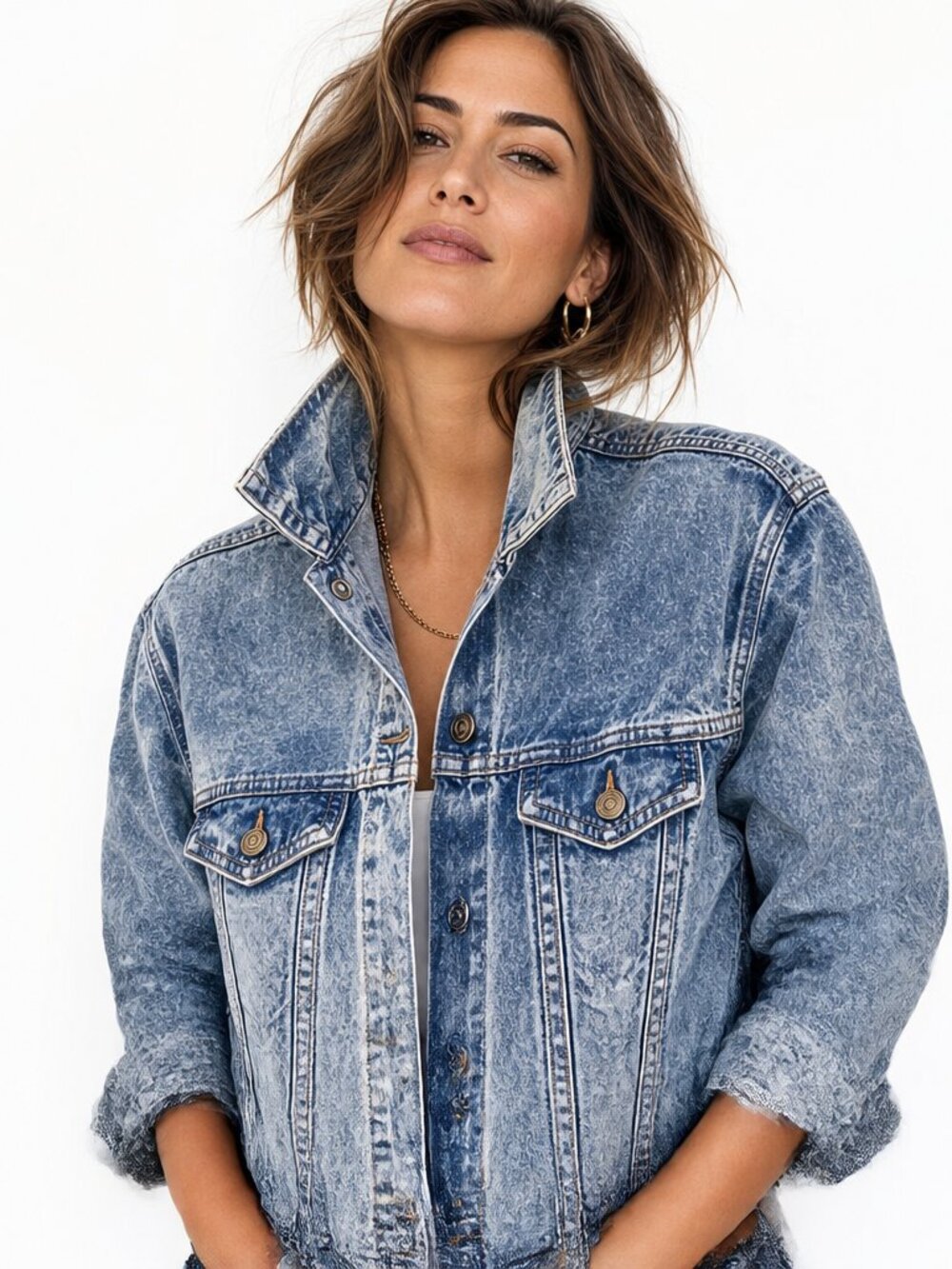 Levi's Vintage Acid Washed Denim Trucker Jacket Med Unisex